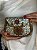 Bolsa Clutch em Metal - Madrepérolas, Dourado e Vermelho - Com Alça - Imagem 1