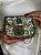 Bolsa Clutch em Metal - Madrepérolas, Turquesa e Dourado - Com Alça - Imagem 1