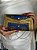 Bolsa Clutch em Metal - Azul e  Dourado - Com Alça - Imagem 1
