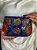 Bolsa Clutch em Metal - Azul, Vermelho e Dourado- Com Alça - Imagem 1