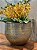 Cachepot em Alumínio  - Martelado - Dourado - 31CM - Imagem 1