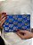 Bolsa Clutch - Bordado - Miçangas - Azul e Dourado - Imagem 2