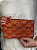 Bolsa Clutch - Bordado - Miçangas - Laranja e Dourado - Imagem 2