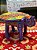 Banqueta - Elefante - Madeira - Pintado à mão - Roxo e Colorido - 16cm - Imagem 3