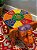 Banqueta - Elefante - Madeira - Pintado à Mão - Laranja e Colorido - Grande - Imagem 3