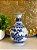 Vaso - Cerâmica - Azul e Branco - 23CM - Imagem 1