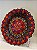 Prato de Parede Medio - Turquia - Decorativo - Cerâmica - Pintado à mão - Vermelho - Imagem 2