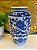 Vaso Cerâmica Azul e Branco 30CM - Imagem 1