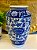 Vaso Cerâmica Azul e Branco 30CM - Imagem 1