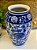 Vaso Cerâmica Azul e Branco 30CM - Imagem 2