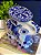 Elefante Decorativo - Cerâmica - Azul e Branco - Imagem 2