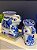Elefante Decorativo - Cerâmica - Azul e Branco - G - Imagem 3