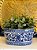 Cachepot em Cerâmica - Azul e Branco - Imagem 1
