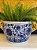 Cachepot em Cerâmica - Azul e Branco - 30CM - Imagem 2