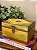 Caixa Decorativa - Porta Joias - Madeira - Aplique em Metal - Amarelo - G - Imagem 1