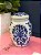 Potiche - Azul e Branco - Cerâmica - 12cm - Imagem 1