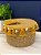 Cesto com Tampa - Fibra Natural - Amarelo - 14CM - Imagem 1