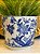 Cachepot em Ceramica - Azul e Branco - 25,5CM - Imagem 2