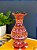 Vaso - Cerâmica - Pintado à mão - Turquia - Vermelho e Laranja - 24CM - Imagem 1