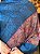 Pashmina de Viscose - Estampada - Azul e Vermelho - Imagem 2