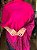 Pashmina de Viscose - Estampada - Pink e Preto - Imagem 1