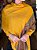 Pashmina de Viscose - Estampada - Amarelo e Colorido - Imagem 1