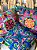 Kit 3 Capas de Almofadas - Bordadas - Azul, Turquesa e Terracota - Imagem 1