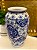 Vaso Cerâmica Azul e Branco 30CM - Imagem 2
