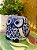 Coruja Decorativa - Porcelana - Azul e Branco - Imagem 2