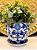 Cachepot em Ceramica - Azul  - 20,5CM - Imagem 1
