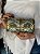 Bolsa Clutch em Metal - Madrepérolas, Verde e Dourada- Com Alça - Imagem 1