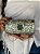 Bolsa Clutch em Metal - Madrepérolas, Verde e Dourada- Com Alça - Imagem 2