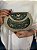 Bolsa Clutch em Metal  - Verde e Prata - Com Alça - Imagem 1