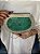 Bolsa Clutch em Metal  - Verde e Prata - Com Alça - Imagem 2