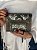 Bolsa Clutch em Metal - Madrepérolas e Grafite - Com Alça - Imagem 1