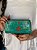 Bolsa Clutch em Metal - Turquesa, Vermelho e Dourado - Com Alça - Imagem 2