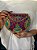 Bolsa Clutch em Metal - Turquesa, Vermelho, Roxo e Dourado - Com Alça - Imagem 1