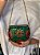 Mini Bolsa Clutch em Metal - Verde e Dourado - Com Alça - Imagem 2