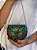 Mini Bolsa Clutch em Metal - Turquesa, Vermelho e Dourado - Com Alça - Imagem 1