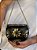 Mini Bolsa Clutch em Metal - Preto e Dourado - Com Alça - Imagem 2