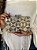 Bolsa Clutch em Resina - Cinza - Com Alça Dourada - Imagem 1