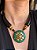 Colar - Metal e Resina - Preto e Verde - Imagem 1