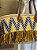 Bolsa Praia - Palha e Bordado - Azul e Amarelo - Imagem 2