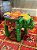 Banqueta - Elefante - Madeira - Pintado à mão - Verde e Colorido - Pequeno - Imagem 1