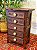 Gaveteiro - Madeira Entalhada - 5 Gavetas - Puxador Branco e Dourado - Imagem 1