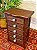 Gaveteiro - Madeira Entalhada - 5 Gavetas - Puxador Verde Azulado - Imagem 2