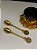 Par de Colheres - Turcas - Metal - Dourado - Imagem 1