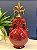 Potiche Cerâmica Vermelho e Dourado 41CM - Imagem 1