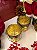 Kit 2 Porta Velas - Vidro - Turco - Dourado - Imagem 2