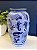 Vaso - Cerâmica - Azul e Branco - 31CM - Imagem 1